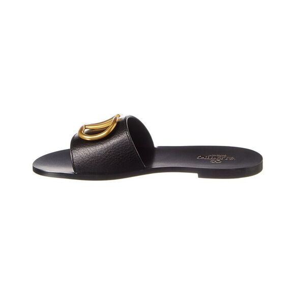 Valentino Vlogo Leather Sandal, Black - Picture 2 of 5